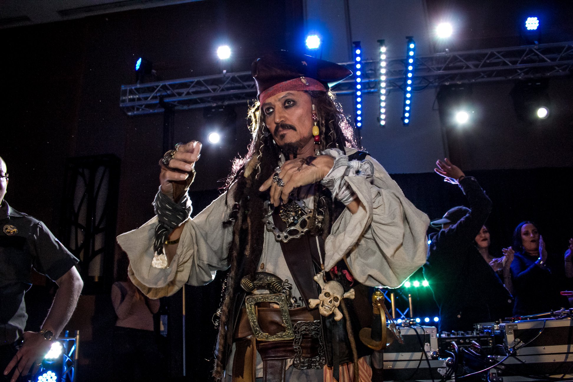 Nocturnal party goer in costume