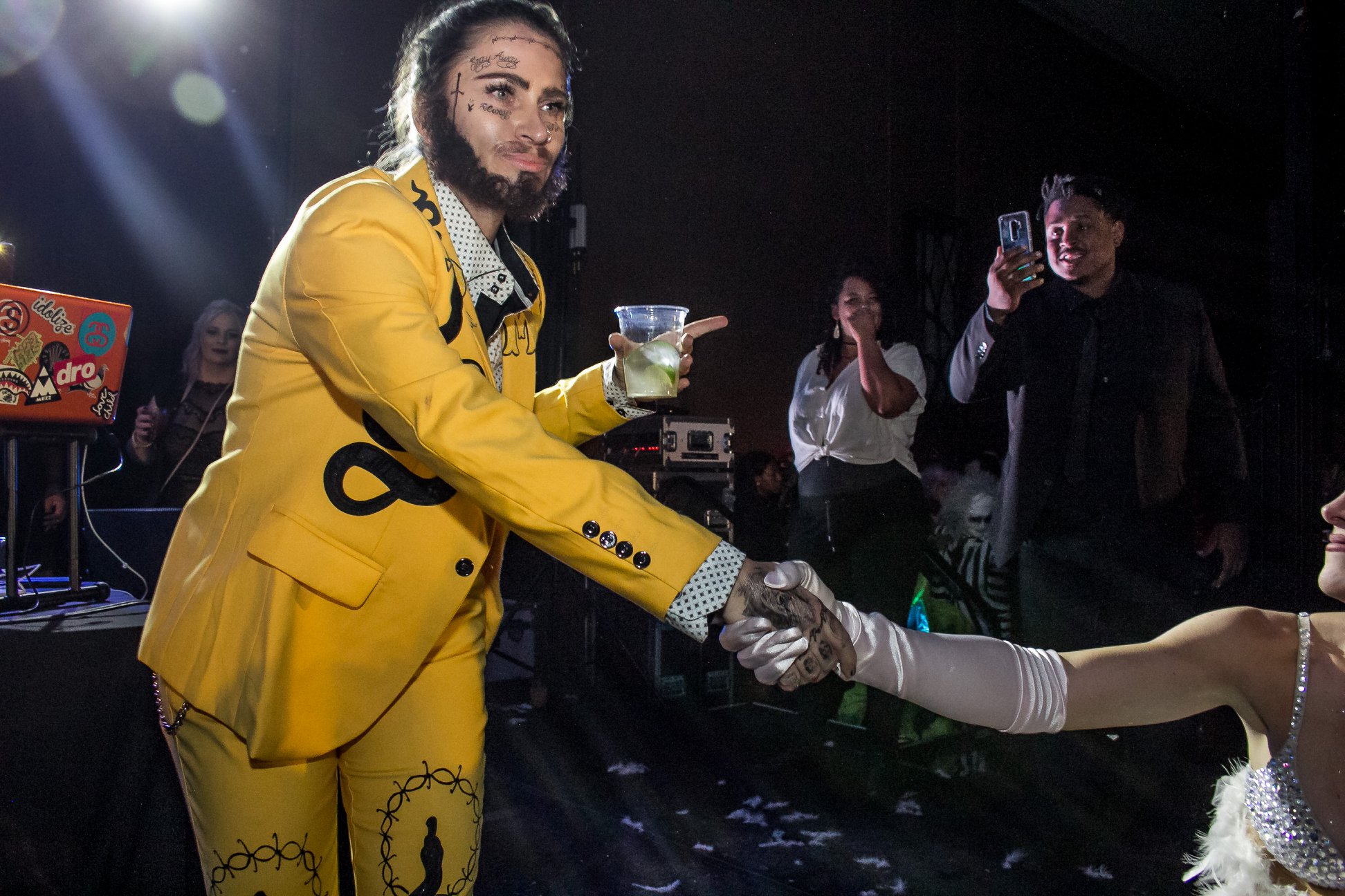 Nocturnal party goer in costume