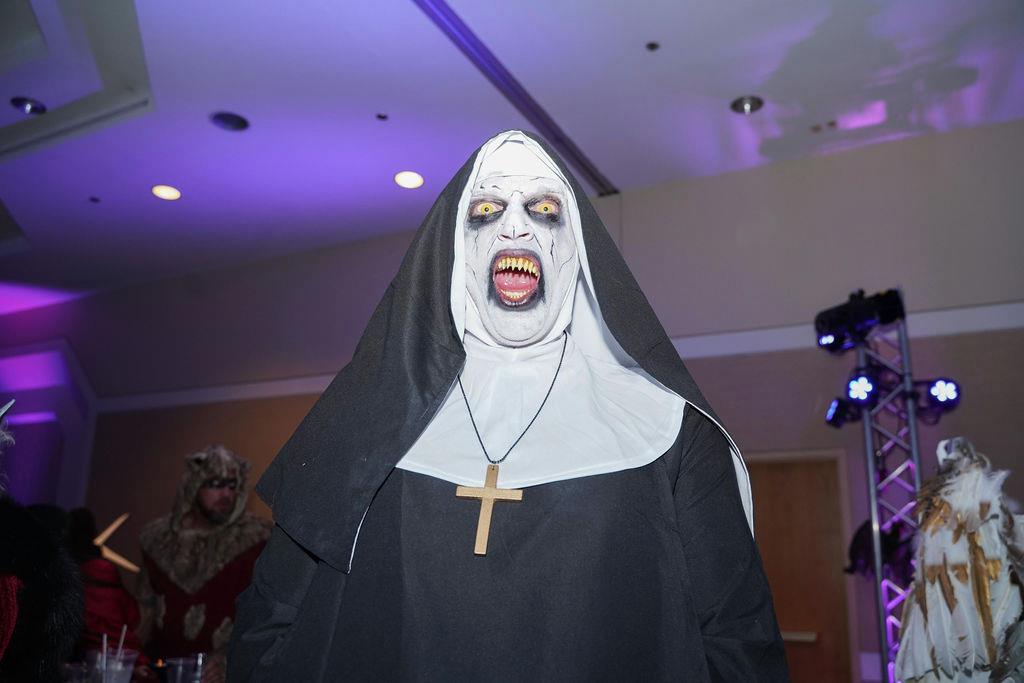 Nocturnal party goer in costume