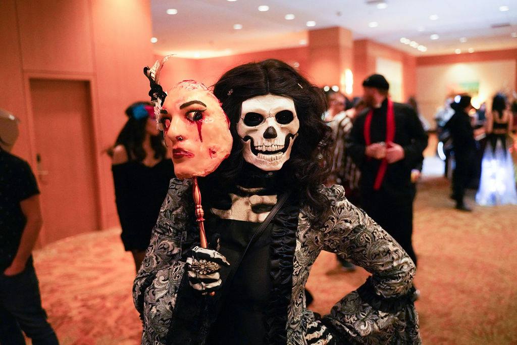 Nocturnal party goer in costume