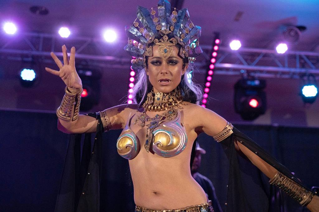 Nocturnal party goer in costume