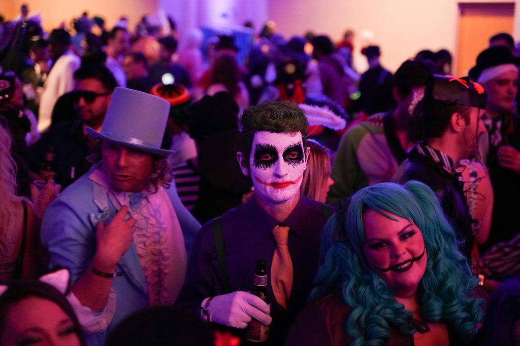 Nocturnal party goer in costume