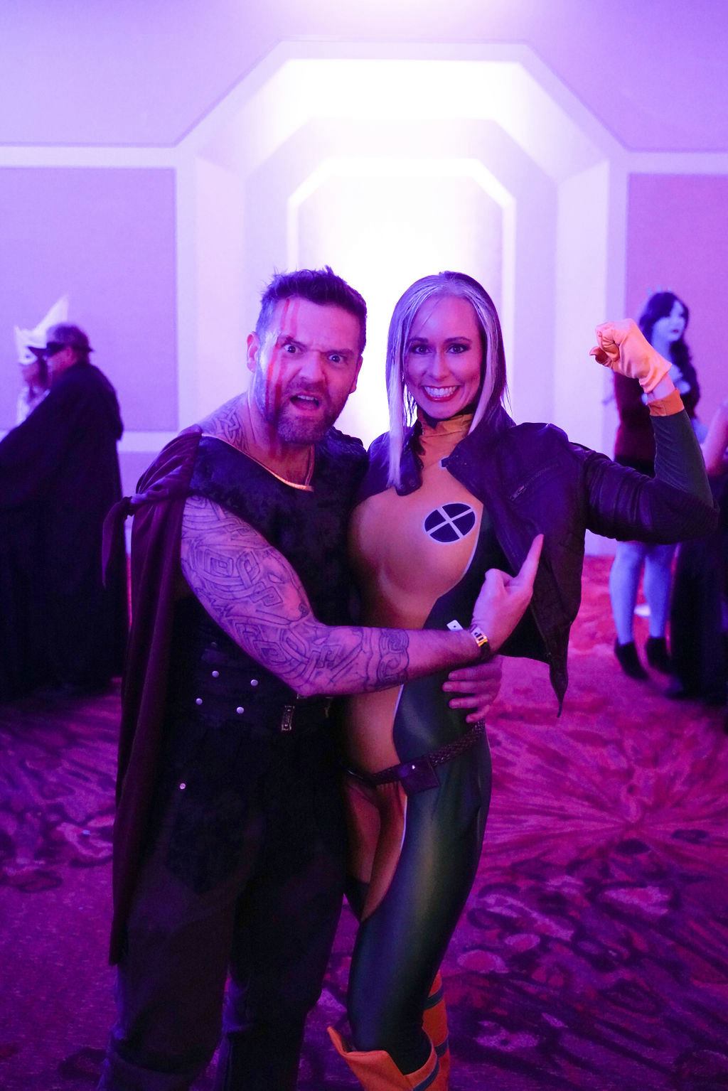 Nocturnal party goer in costume