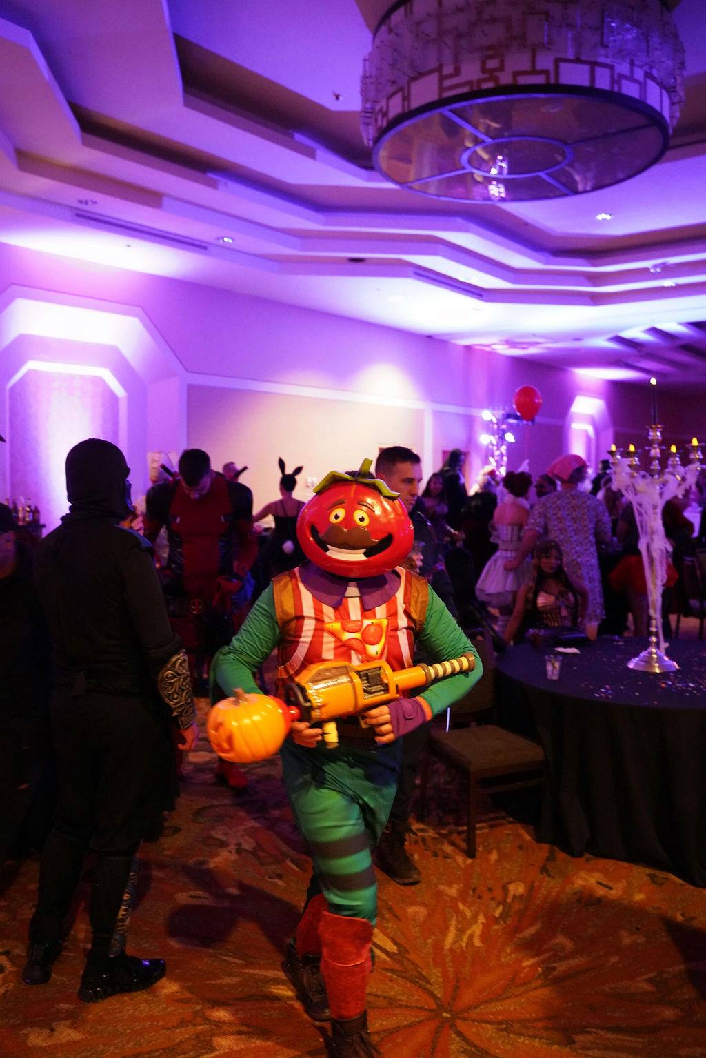 Nocturnal party goer in costume