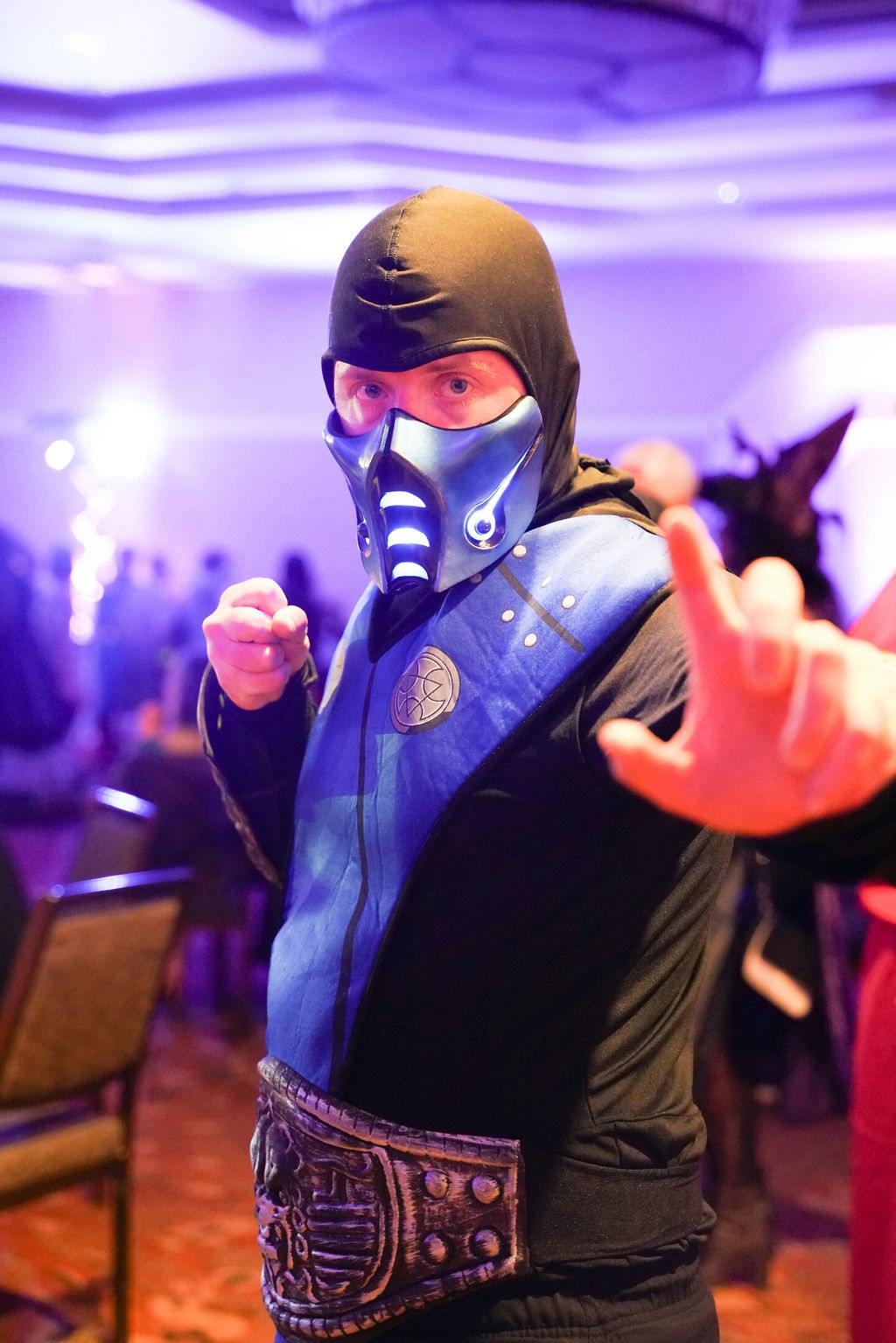 Nocturnal party goer in costume