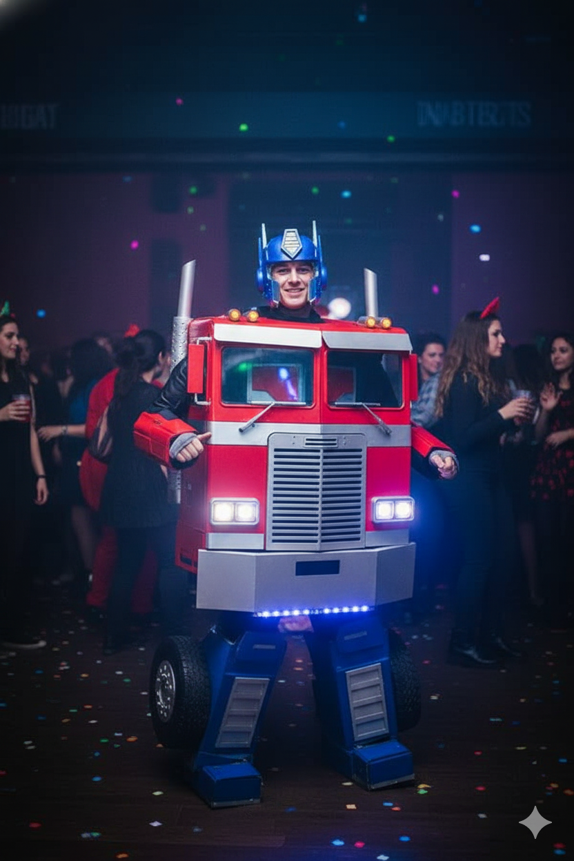 Nocturnal party goer in costume